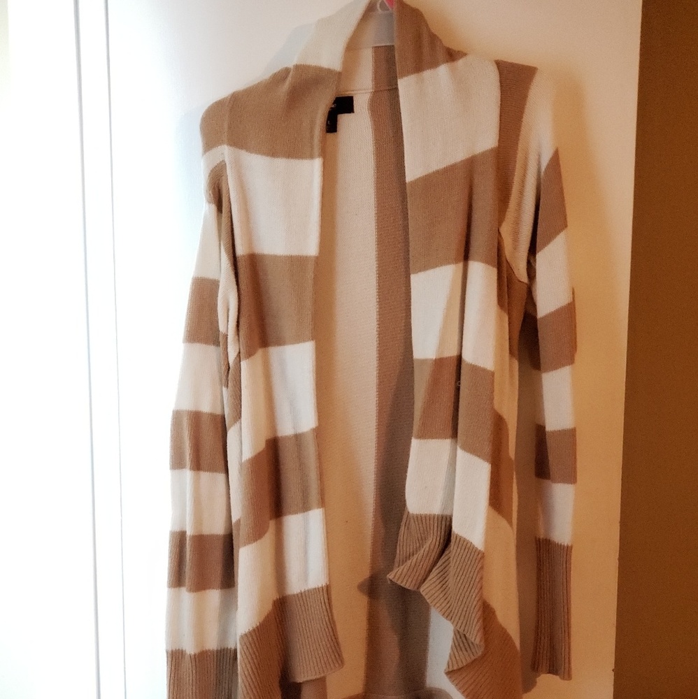 Striped shrug/ open front sweater